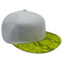 Snapback Caps with Nice Artificial Leather Top Peak Sb1537